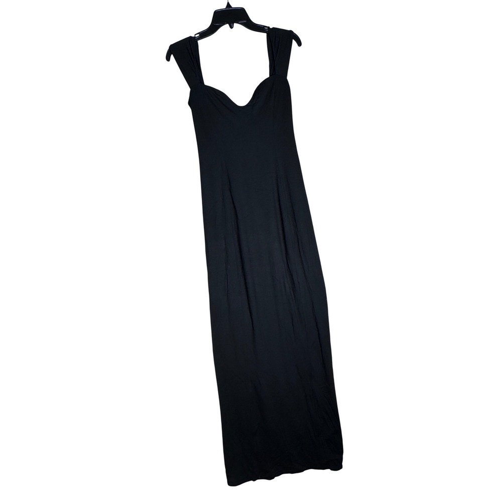 Oh Polly Black Sweetheart Cap Sleeve Bodycon Maxi Dress US 8 NWT - Picture 5 of 10